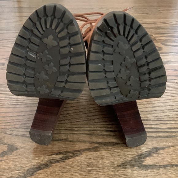 BCBGeneration Brown Suede Lugsole Heeled Boots - Picture 8 of 10